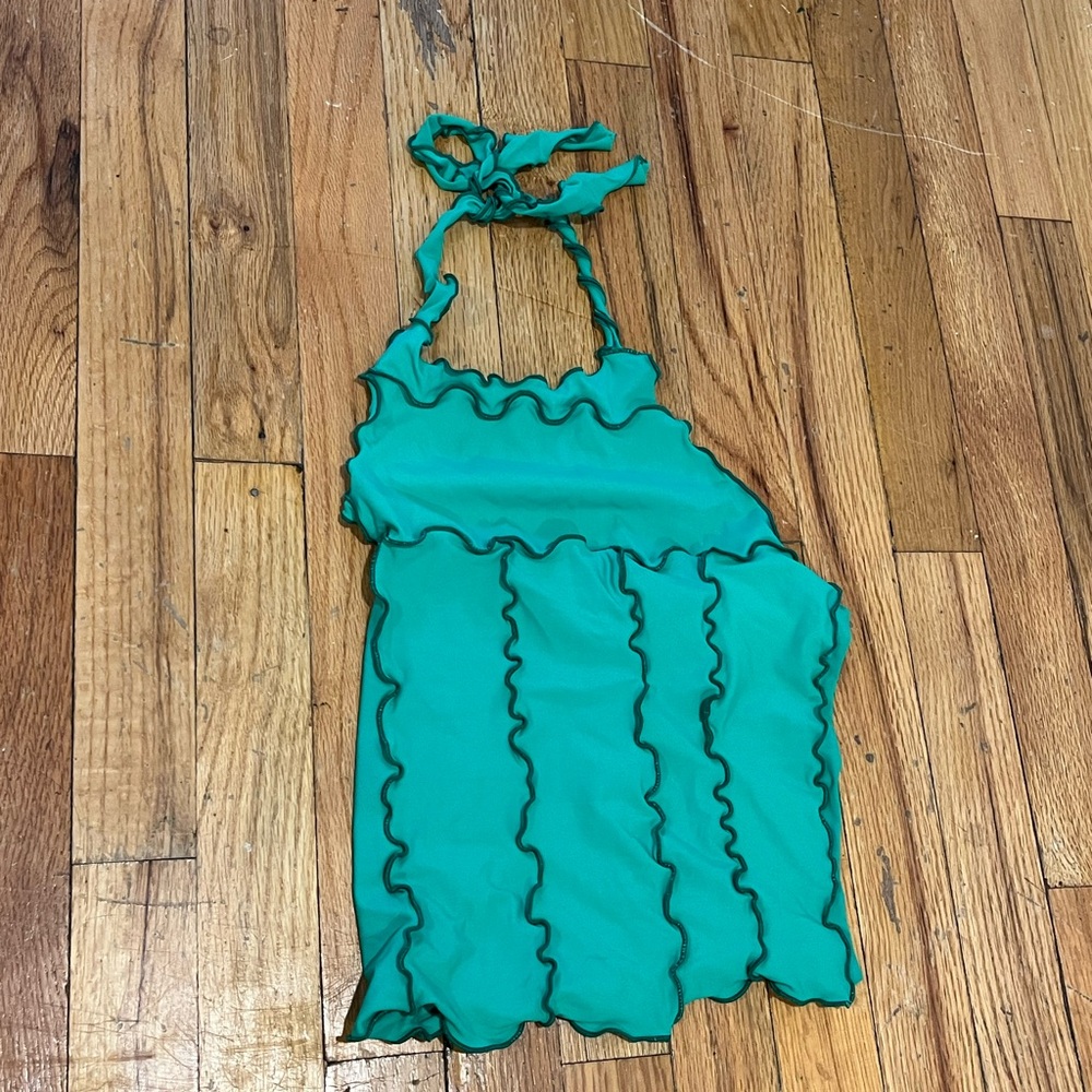 sherris green halter top